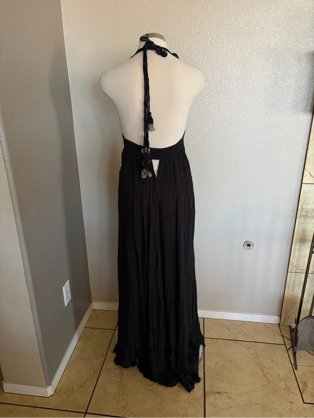 Free People Black Backless Halter Maxi Dress - Picture 6 of 11